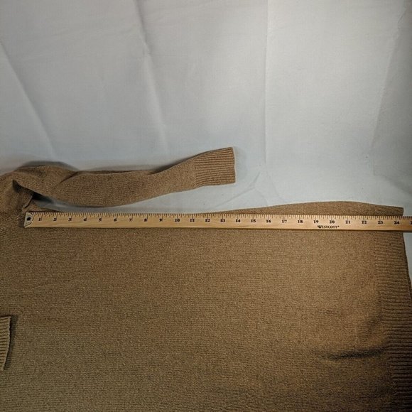 Polo Ralph Lauren Merino Wool Cashmere Sweater Pullover XS Tan Beige Elbow Patch - Picture 13 of 16